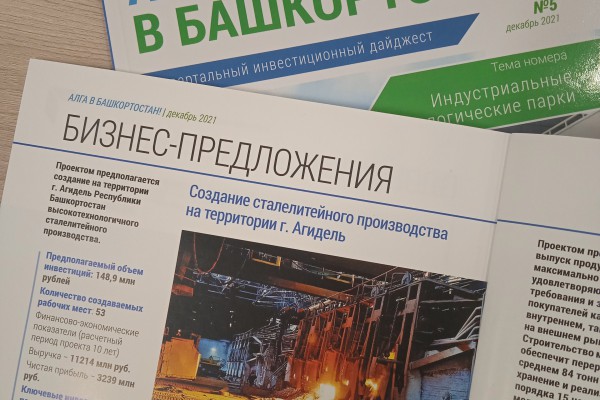 Предложением Корпорации развития Башкортостана по строительству сталелитейного завода заинтересовался инвестор